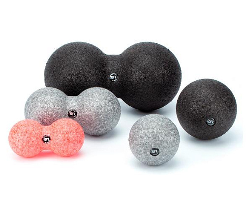 Шар массажный одинарный Original FitTools 8 см серый