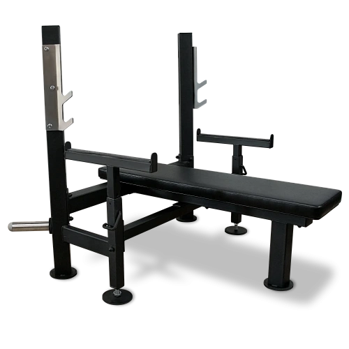 Скамья для жима лёжа со страховочными упорами BRONZE GYM PARTNER ML-902