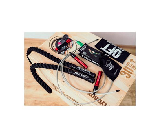 Скакалка тяжелая для функционального тренинга Original FitTools 38мм x 3м фото3