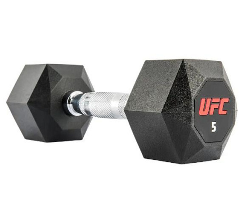 Комплект обрезиненных октагональных гантелей UFC Octagon Dumbbell 10 пар от 2,5 до 25кг