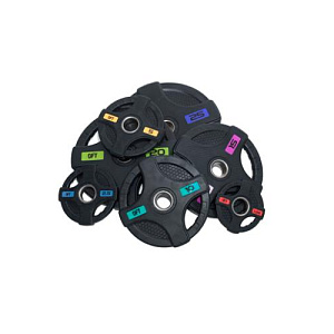 Купить Original FitTools Диск олимпийский обрезиненный черный с двумя хватами 2,5 кг в Москве