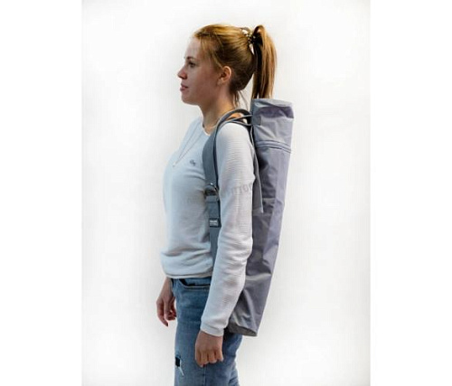 Коврик для йоги Original FitTools 2,5 мм пурпурный в сумке с ремешком