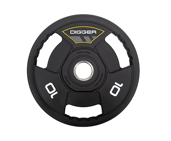 Диск олимпийский полиуретановый 3-х хватовый Hasttings 10 кг