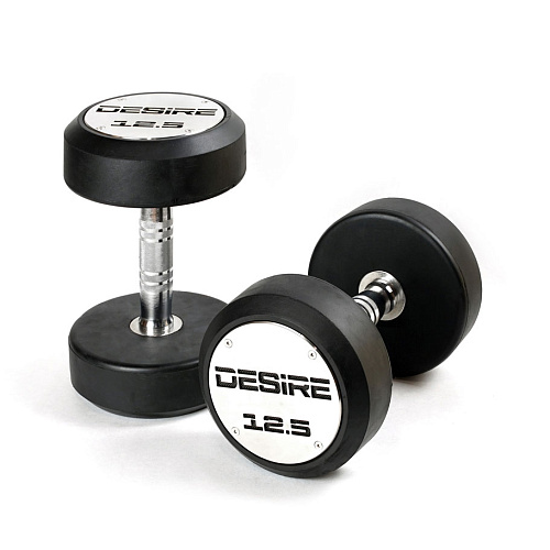 Комплект круглых гантелей (8 пар) Desire Rubber Dumbbells