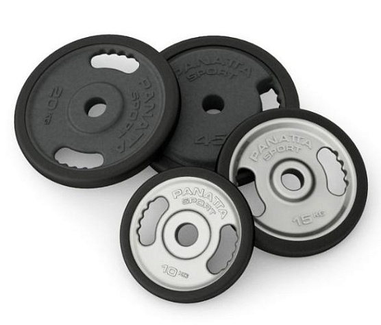 Диск прорезиненный с рукоятками Panatta 1DGI10 10 кг