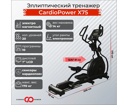 Эллиптический тренажер CardioPower X75