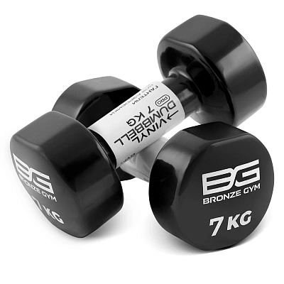 Гантели для аэробики виниловые Bronze Gym, 7 кг пара