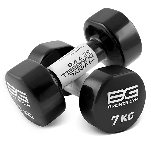 Гантели для аэробики виниловые Bronze Gym, 7 кг пара