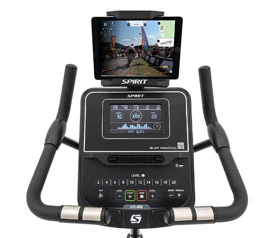 Велотренажер вертикальный Spirit Fitness XBU55 черный фото6