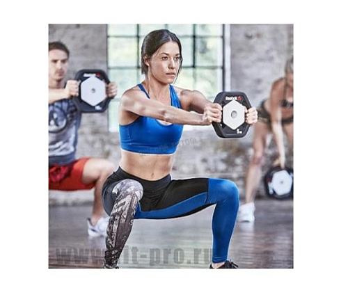 Диск для аэробической штанги Original FitTools Reebok RSWT-16090-10 10 кг