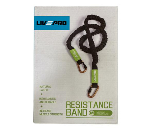 Эспандер эластичный с карабином Livepro LP8401-M