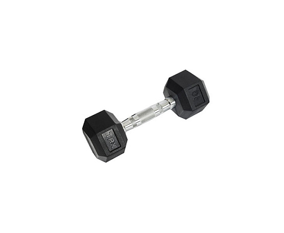 Гантель шестигранная прорезиненная TRX HEX 4,54 кг