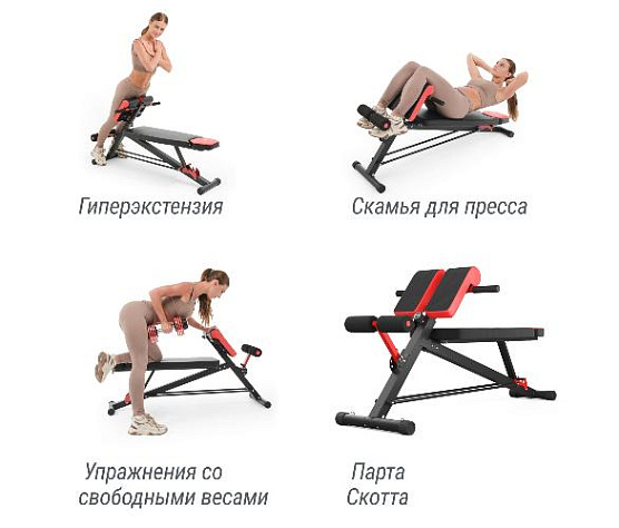 Силовая универсальная скамья 4 in 1 Unix Fit BENCH фото5