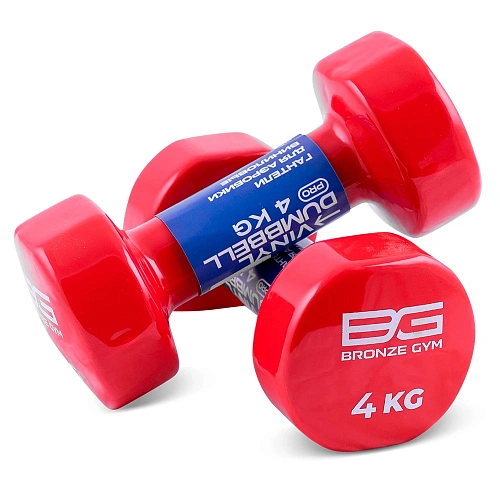 Гантели для аэробики виниловые Bronze Gym, 4 кг пара