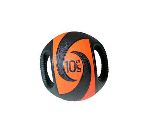 Купить Мяч тренировочный медицинбол с хватами Original FitTools 10 кг в Москве