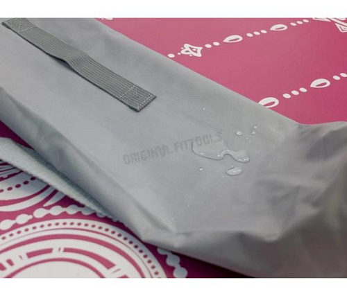 Коврик для йоги Original FitTools 2,5 мм пурпурный в сумке с ремешком