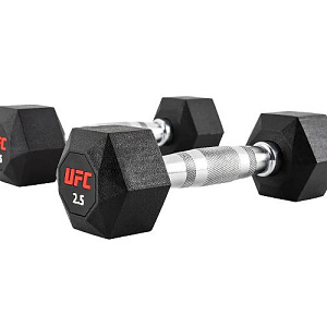 Купить UFC Комплект обрезиненных октагональных гантелей 10 пар от 2,5 до 25кг Octagon Dumbbell в Москве