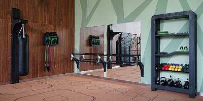 Спортивный зал под ключ для экоотеля «Изумрудный лес»