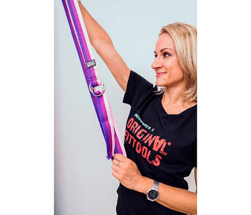Ремешок для йоги Original FitTools 182 см, трехцветный