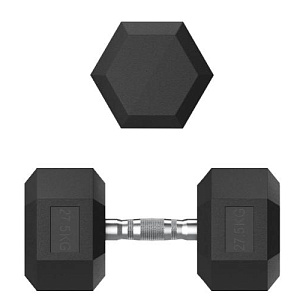 Купить Unix Fit Гантель гексагональная обрезиненная 27,5 кг / шт. в Москве