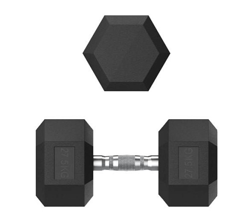 Гантель гексагональная обрезиненная Unix Fit 27,5 кг / шт.