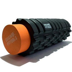 Купить Original FitTools Цилиндр массажный 33 x 14 см черный двойной в Москве