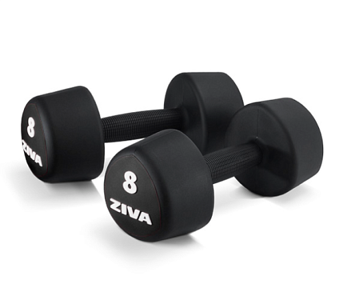 Купить Гантели уретановые Ziva ZVO-PUTF-3079-BKWT 9 кг (пара) в Москве