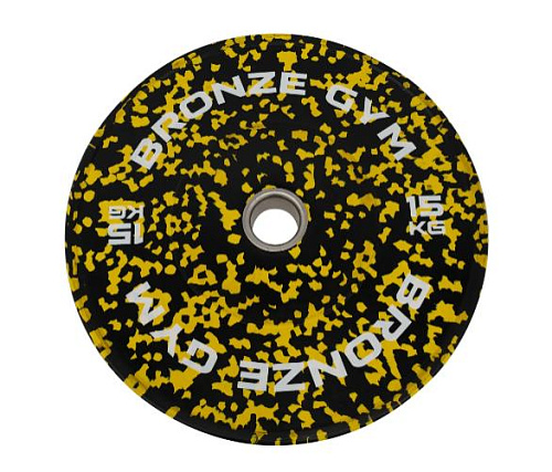 Купить Диск бамперный Bronze Gym камуфляж желтый 15 кг в Москве