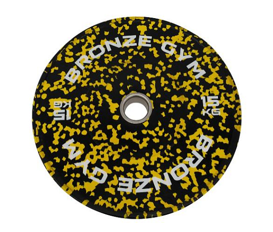 Диск бамперный Bronze Gym камуфляж желтый 15 кг