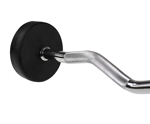 Комплект изогнутых фиксированных обрезиненных штанг Hasttings 5 шт от 10 до 20 кг