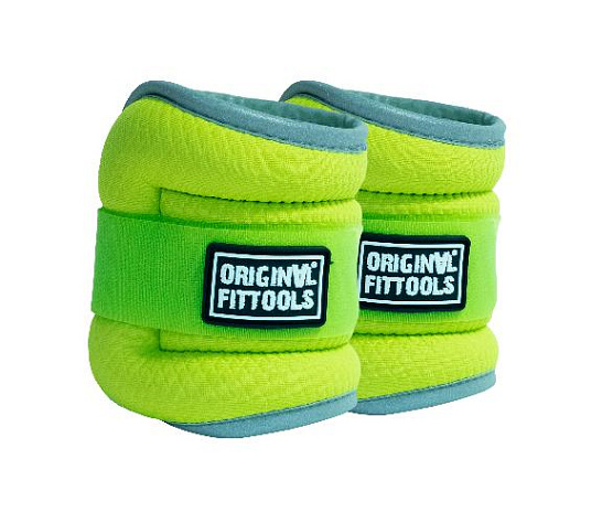Original FitTools Комплект утяжелителей весом 2 кг (пара) ярко-зеленые