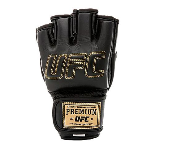 Премиальные MMA тренировочные перчатки UFC 6 унций чёрные L/XL фото3
