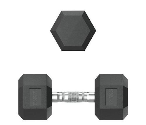 Гантель гексагональная обрезиненная Unix Fit 12,5 кг / шт.