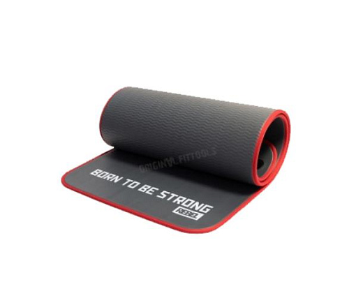 Купить Мат для аэробики Rebel Fitness NBR 10 мм графитовый с кольцами в Москве