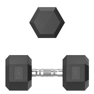 Купить Unix Fit Гантель гексагональная обрезиненная 15 кг / шт. в Москве