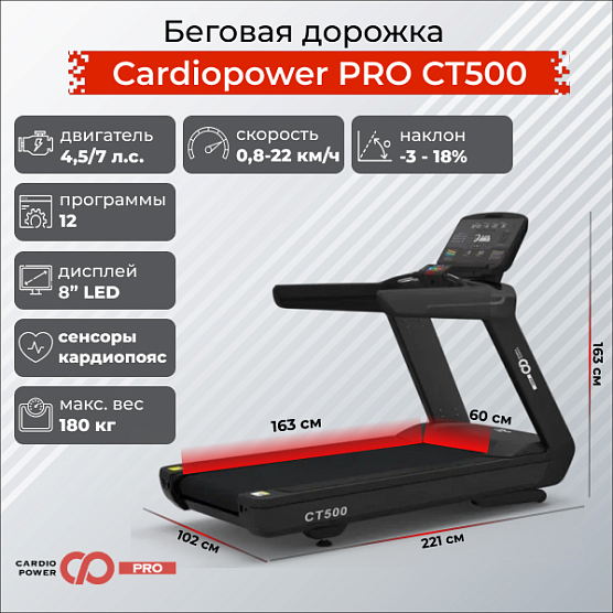 Беговая дорожка Cardiopower PRO CT500