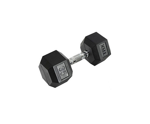 Купить Гантель шестигранная прорезиненная TRX HEX 15,88 кг в Москве