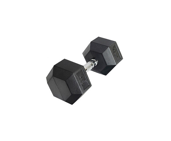 Гантель шестигранная прорезиненная TRX HEX 20,41 кг