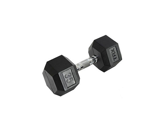 Гантель шестигранная прорезиненная TRX HEX 15,88 кг