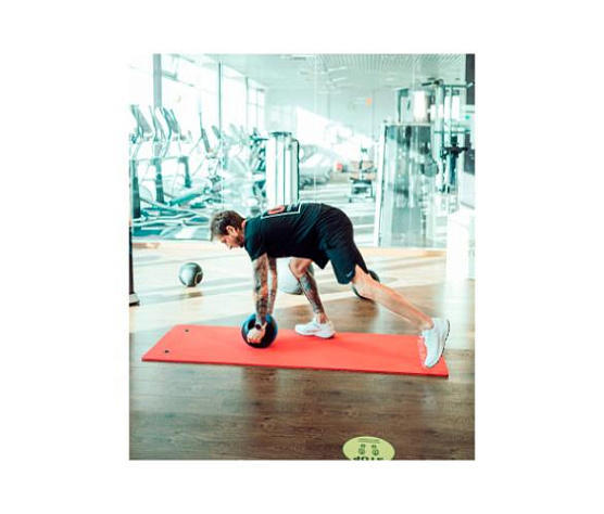 Мяч тренировочный медицинбол с хватами Original FitTools 7 кг фото3