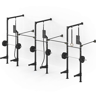 Настенная комбинированная рама Technogym Wall High–Low Rig Three Bay – Deep (три секции, высокая/низкая, глубокая)