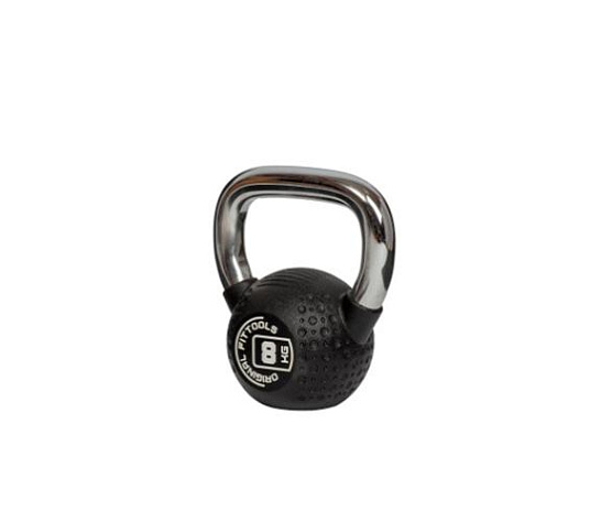 Гиря Original FitTools Гиря 8 кг с хромированной ручкой полиуретановая (CPU)