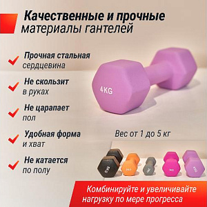 Купить Unix Fit Комплект стойка с набором неопреновых гантелей от 1 до 5 кг в Москве