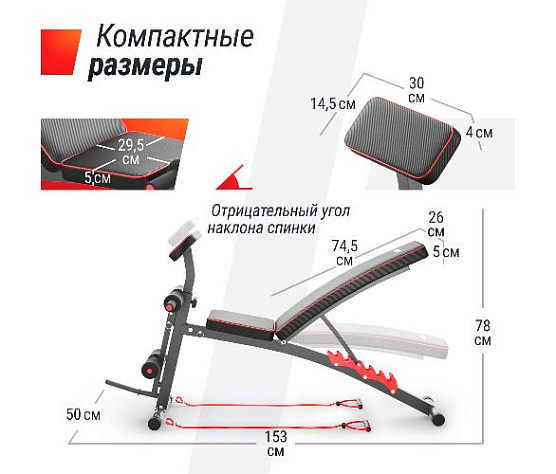 Силовая универсальная скамья Unix Fit BENCH 150 фото2