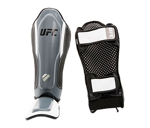 Защита голени с защитой подъема стопы UFC черная L/XL