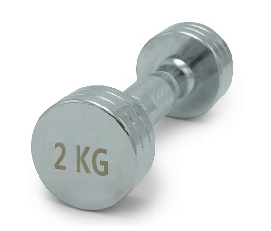 Гантель круглая хромированная Unix Fit PRO 2 кг / шт.