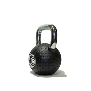 Купить Гиря Original FitTools Гиря 16 кг с хромированной ручкой полиуретановая (CPU) в Москве