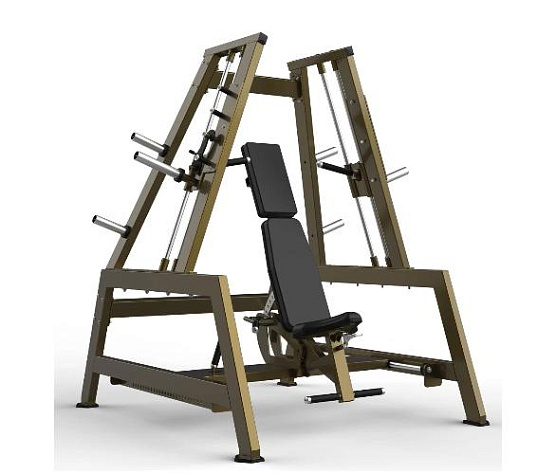 Смит-машина со сведением Realleader LD-1008 (HSPro-1008) (для плеч и нижней части груди, на свободных весах)