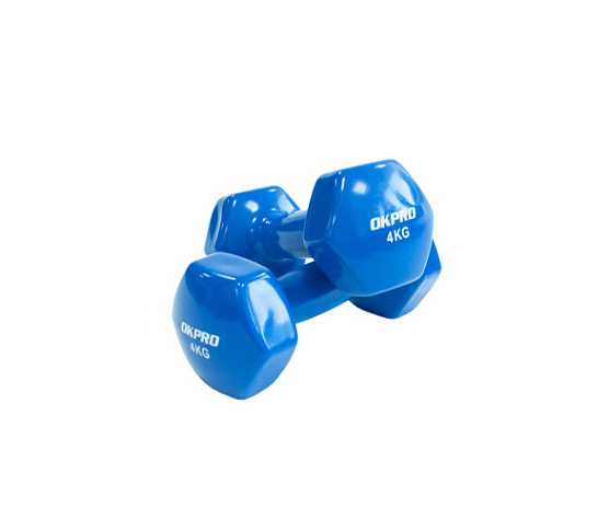 Гантель виниловая Original FitTools 4 кг для групповых программ фото2