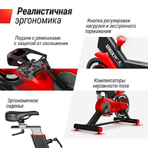 Купить Велотренажер Unix Fit SB-500 Black спин-байк  в Москве